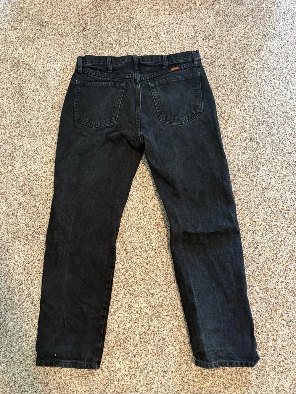 Mens Black Jeans- Rustler (34 x 30)